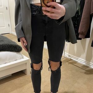 BLACK TOPSHOP JAMIE JEANS